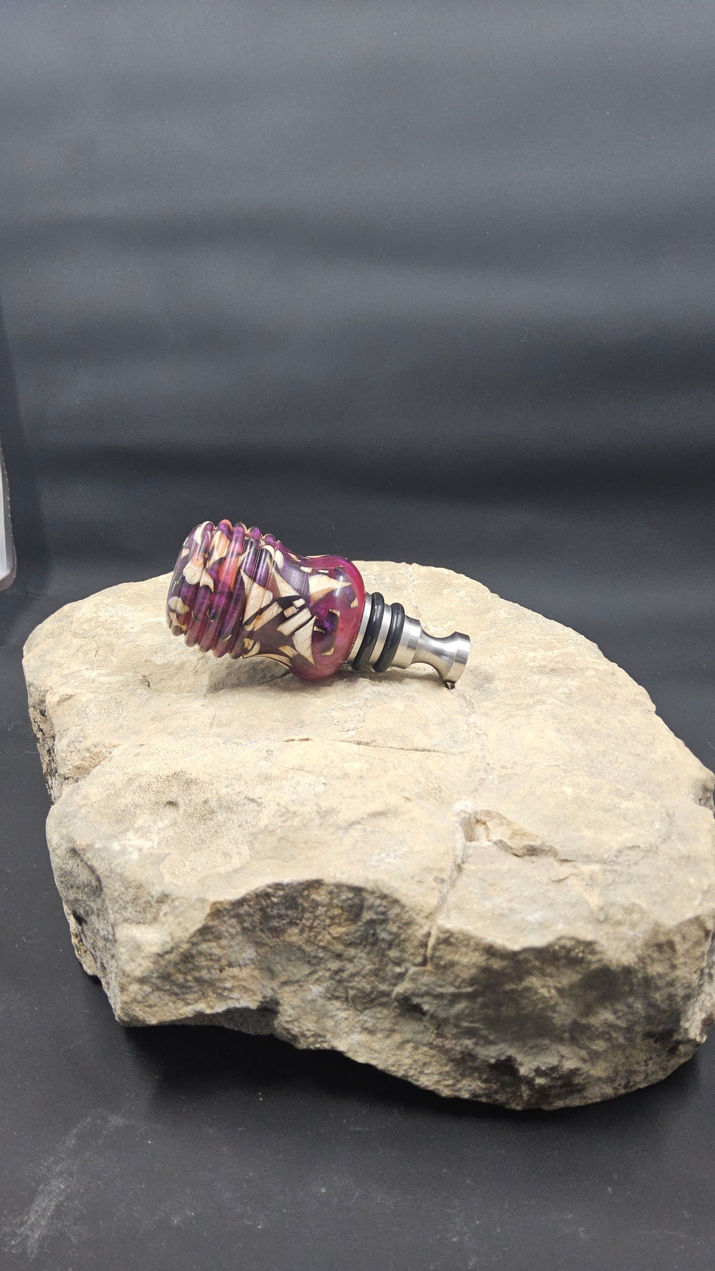 Hand Turned Birch & Resin Bottle Stopper