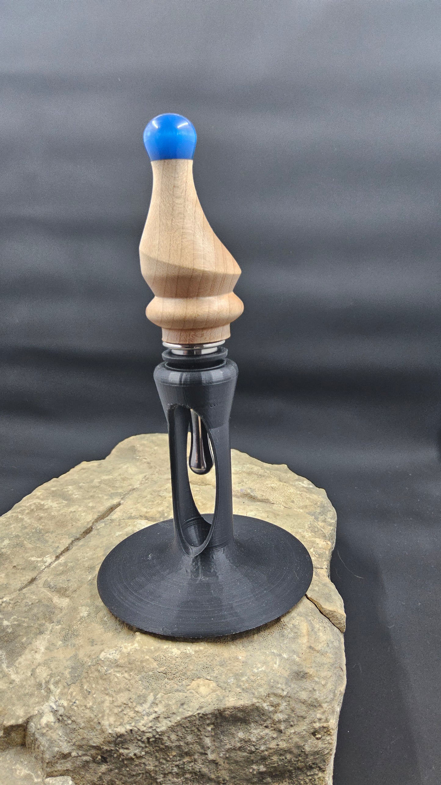 Hand Turned Maple & Resin Chrome Bottle Stopper