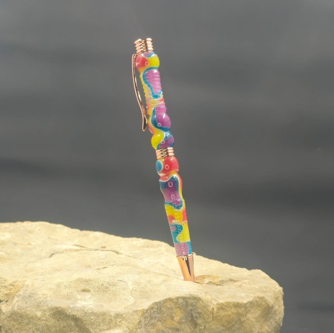 Rainbow Acrylic Acetate Fiona Slim Twist Pen