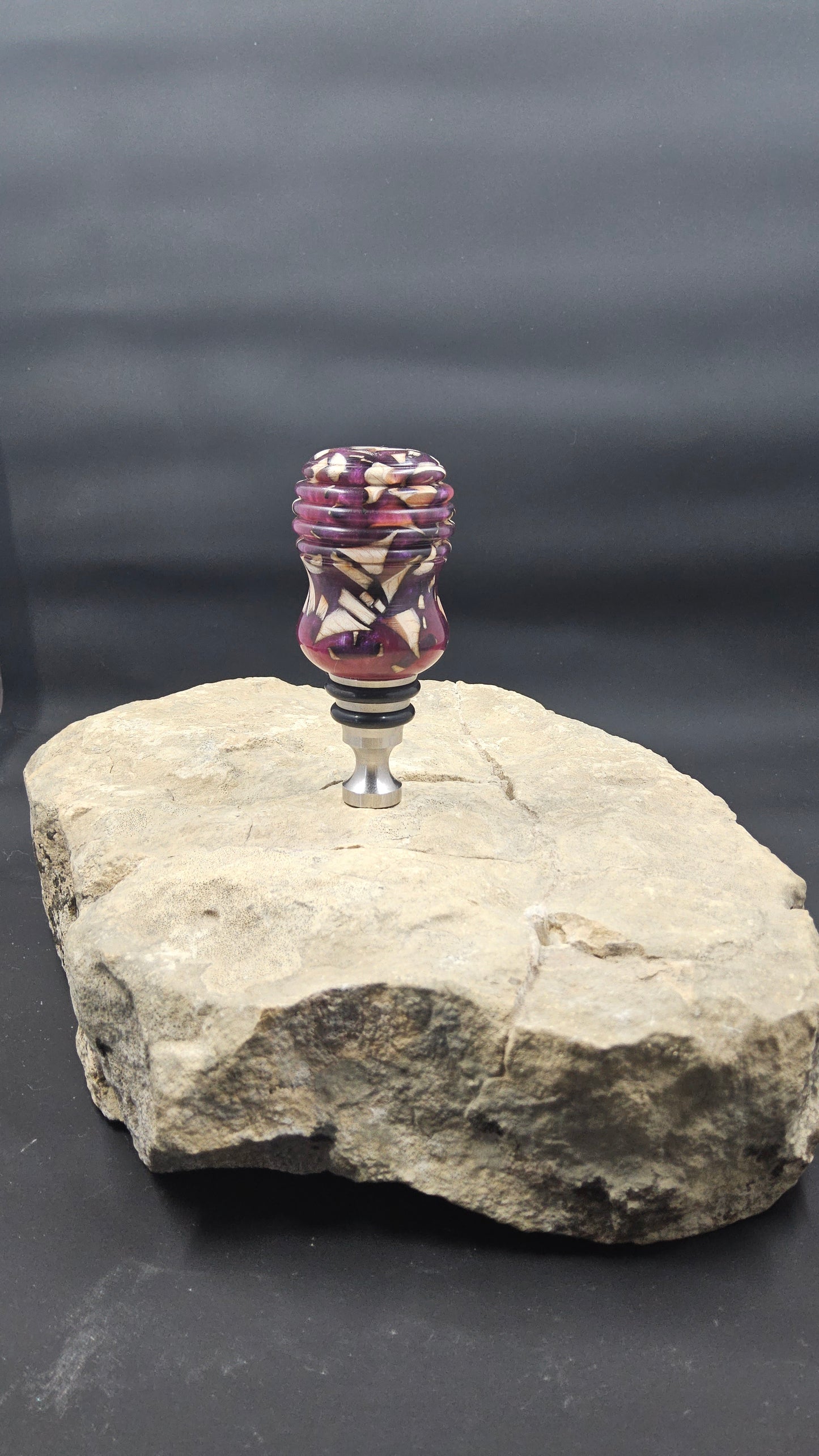 Hand Turned Birch & Resin Bottle Stopper