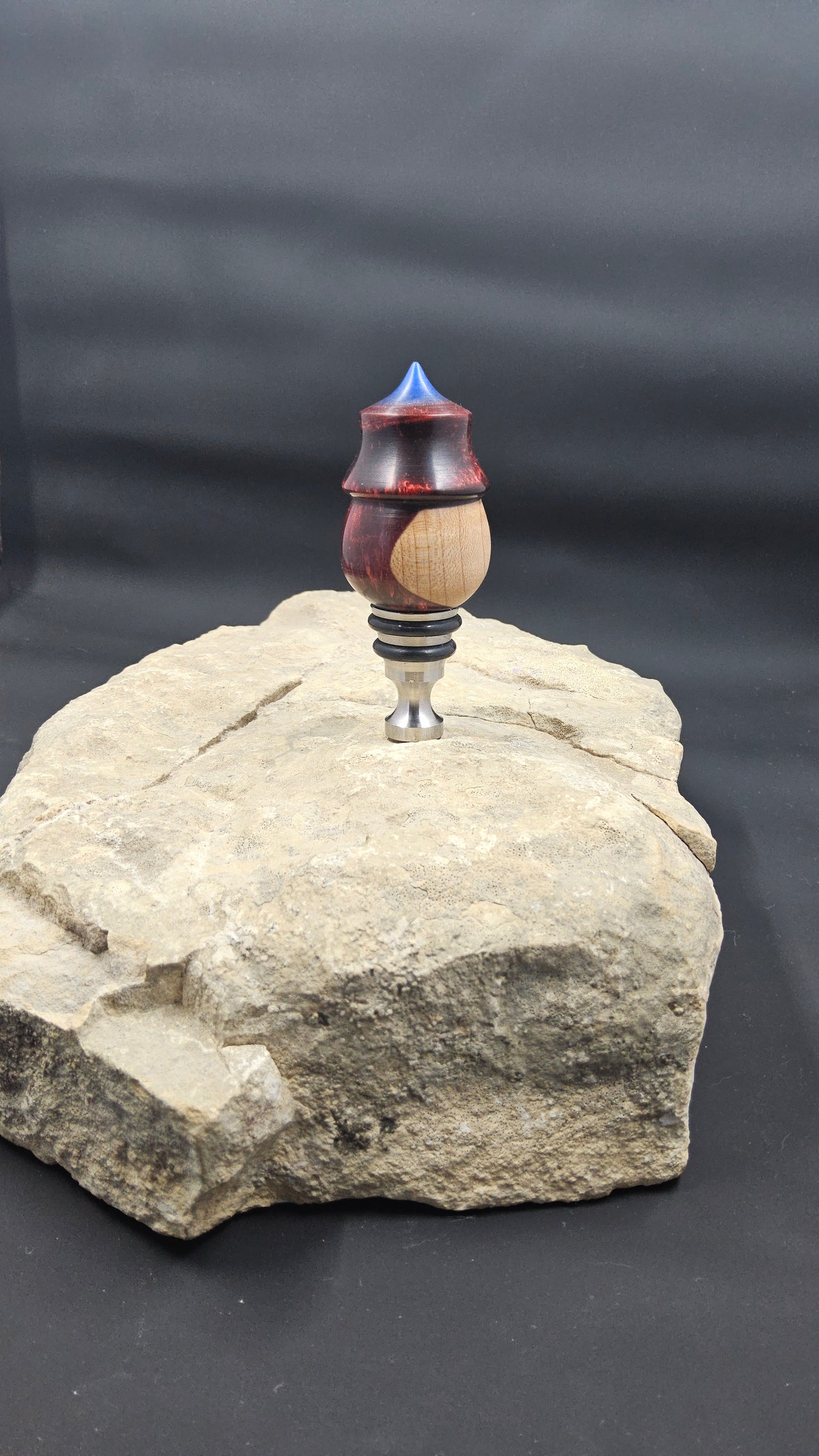 Hand Turned Maple & Resin Bottle Stopper