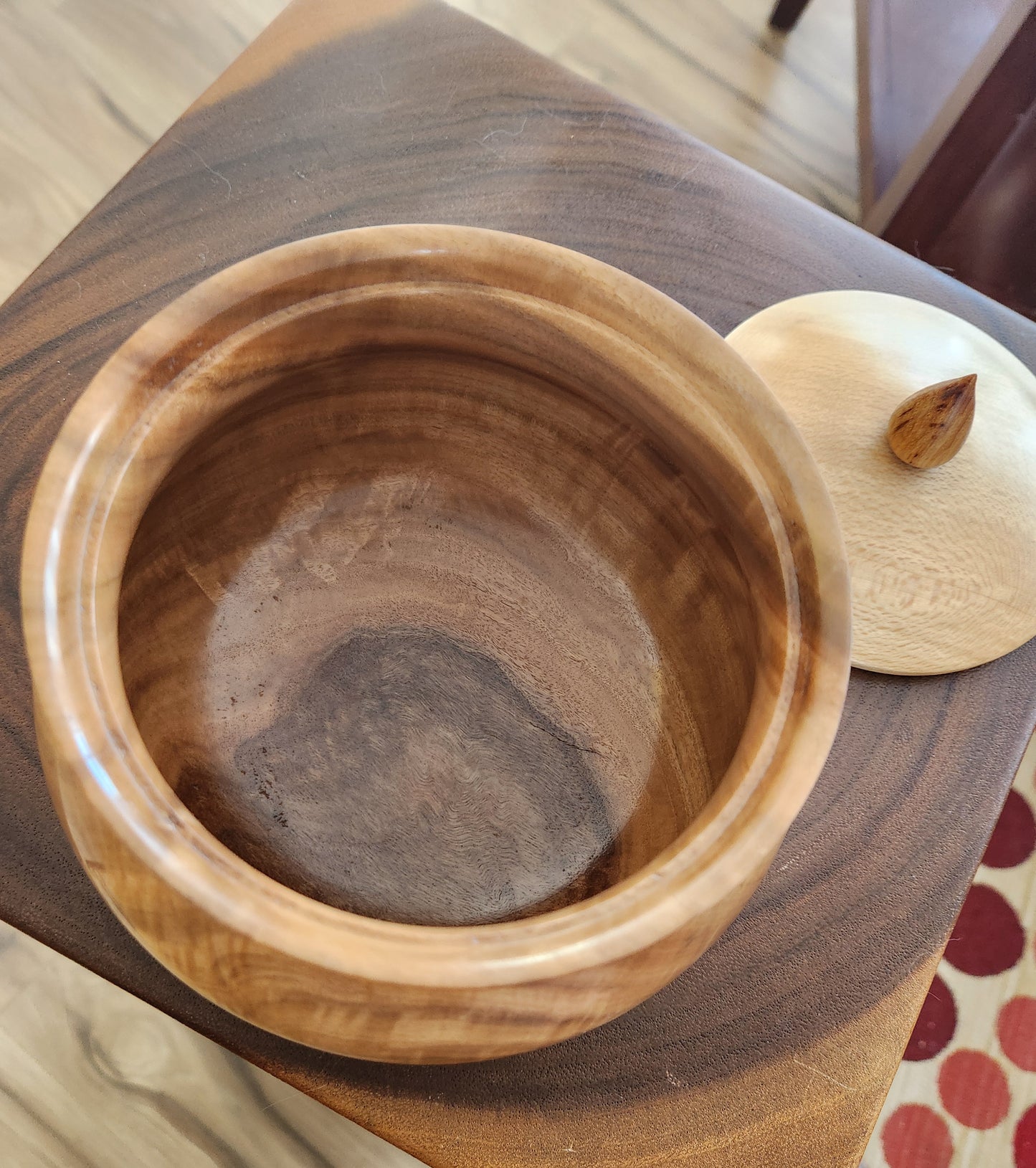 Ash and sycamore lidded Hollowform