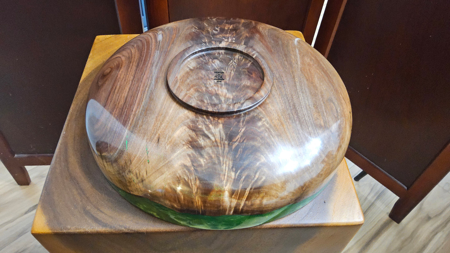 Walnut Crotch and Resin Bowl
