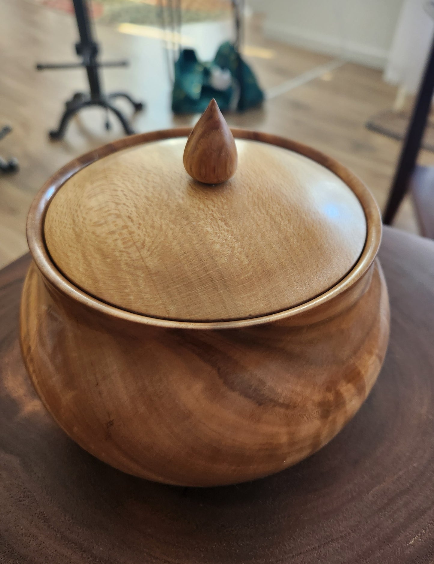 Ash and sycamore lidded Hollowform