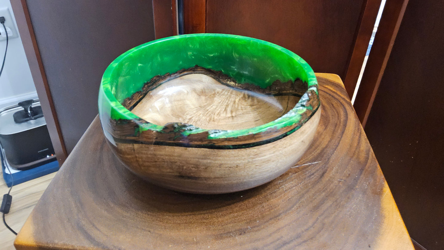 Walnut Crotch and Resin Bowl