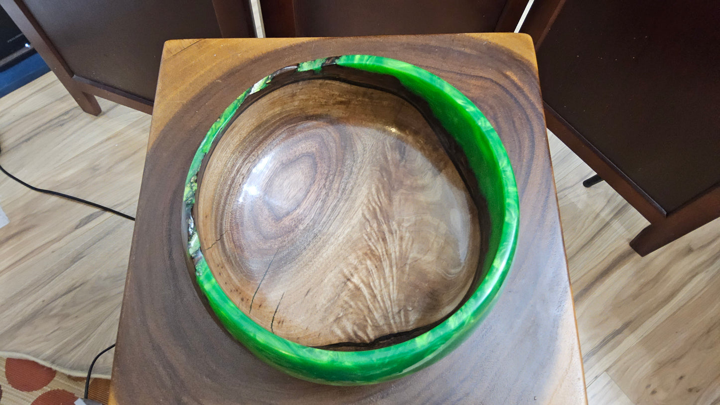 Walnut Crotch and Resin Bowl