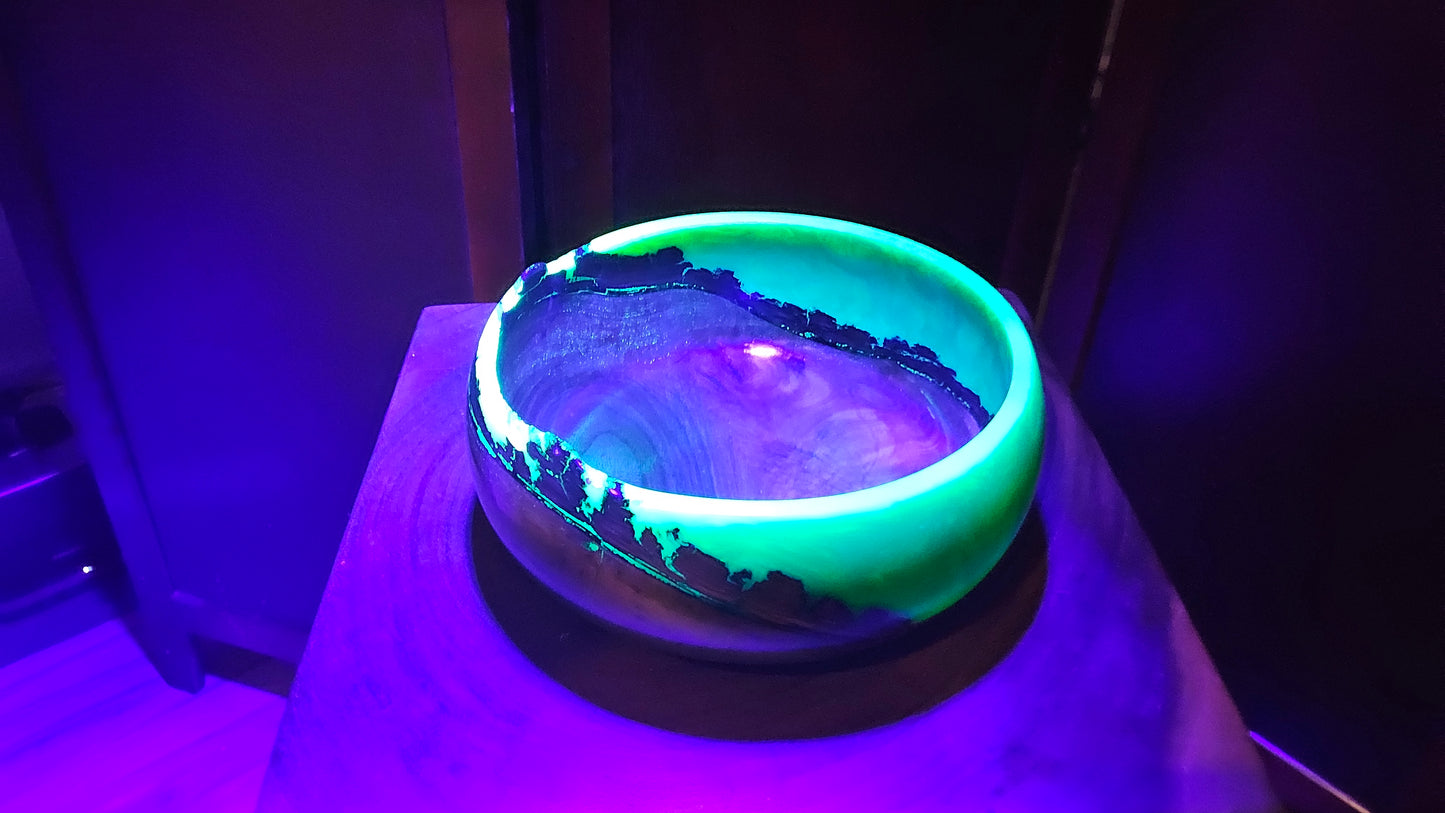 Walnut Crotch and Resin Bowl