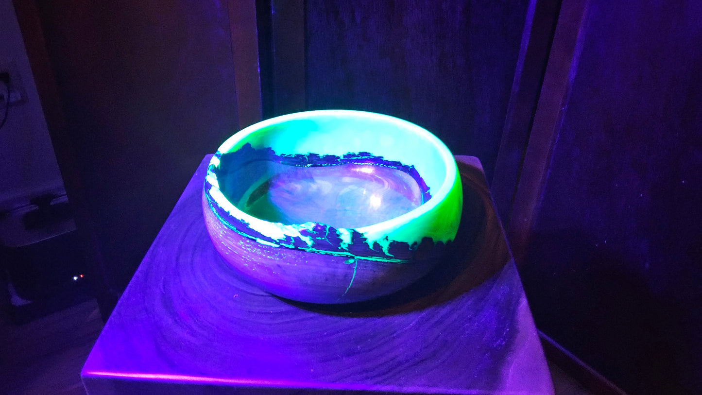 Walnut Crotch and Resin Bowl