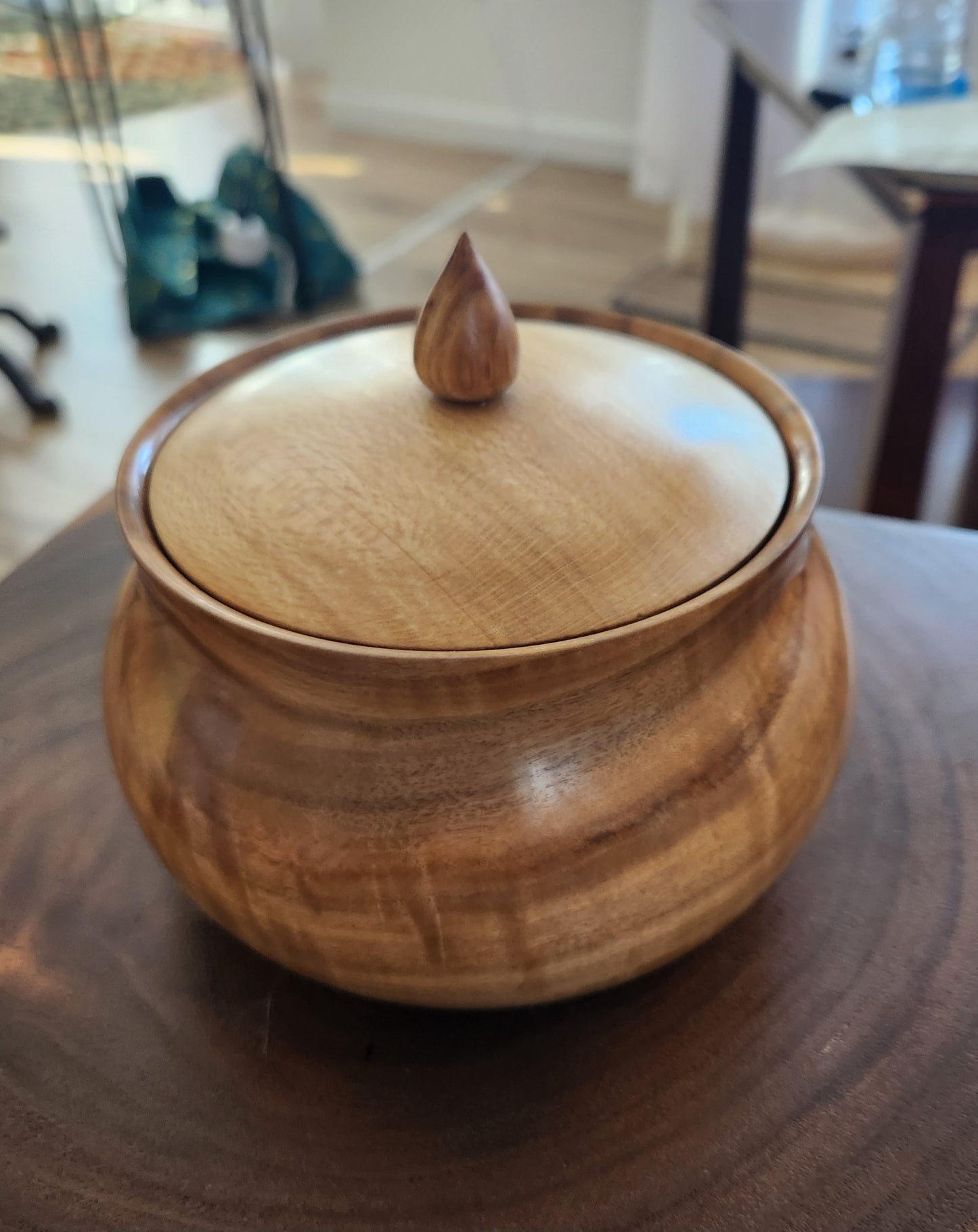 Ash and sycamore lidded Hollowform