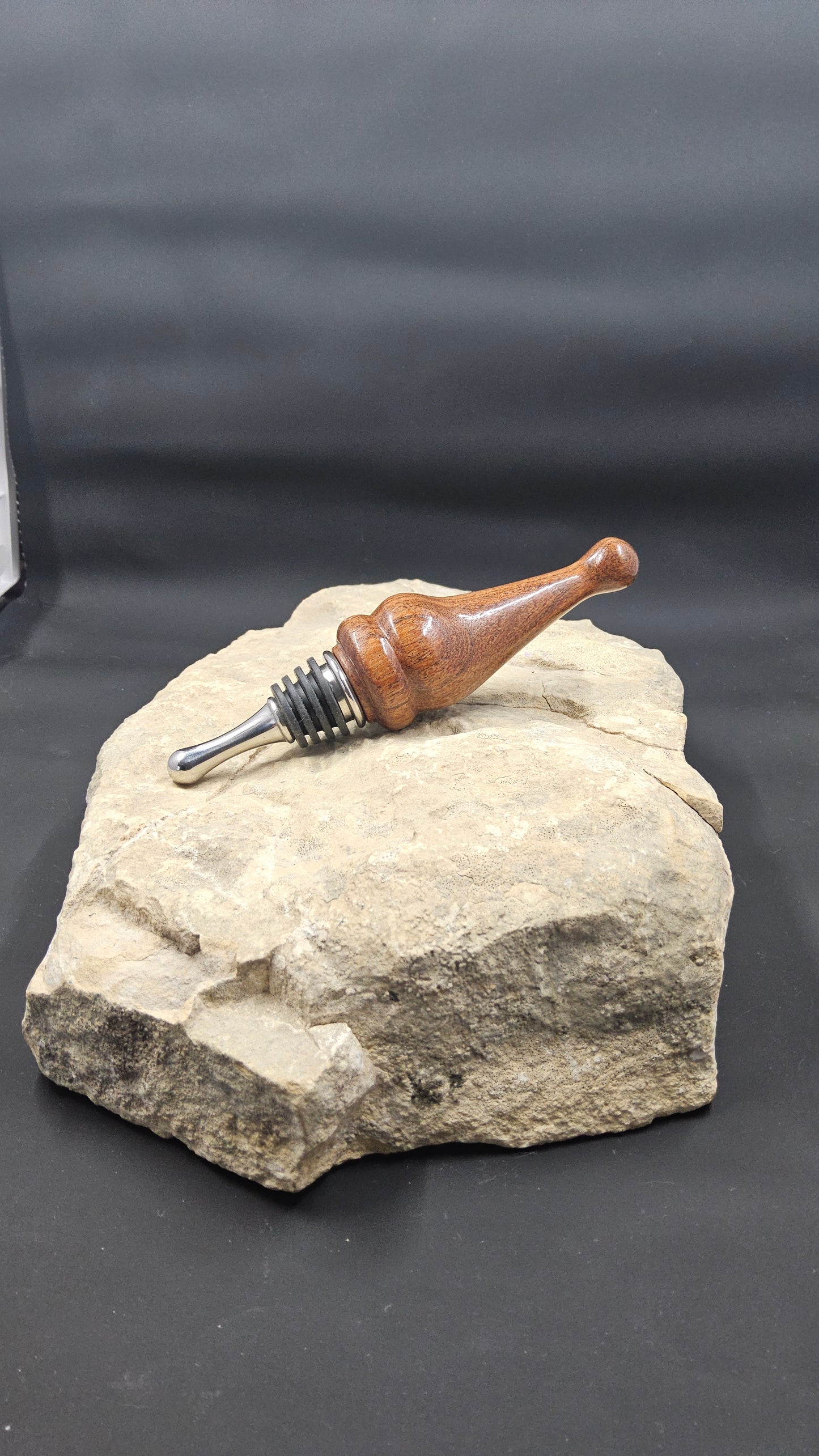 Hand Turned Walnut Bottle Stopper