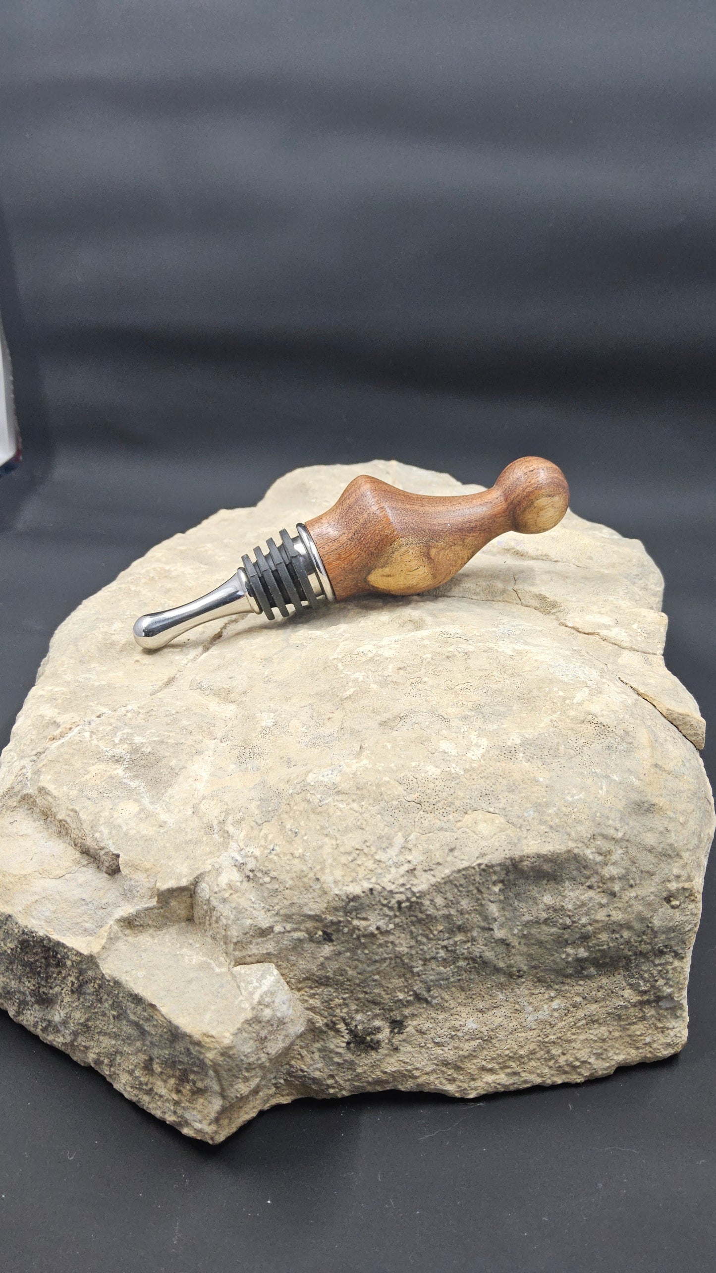 Hand Turned Walnut Bottle Stopper
